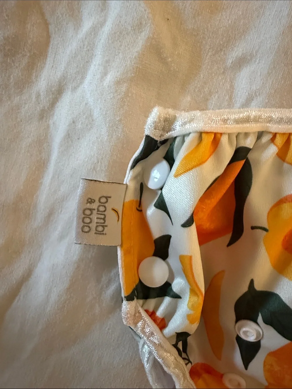 Orange Fruit Print Reusable Swim Nappy